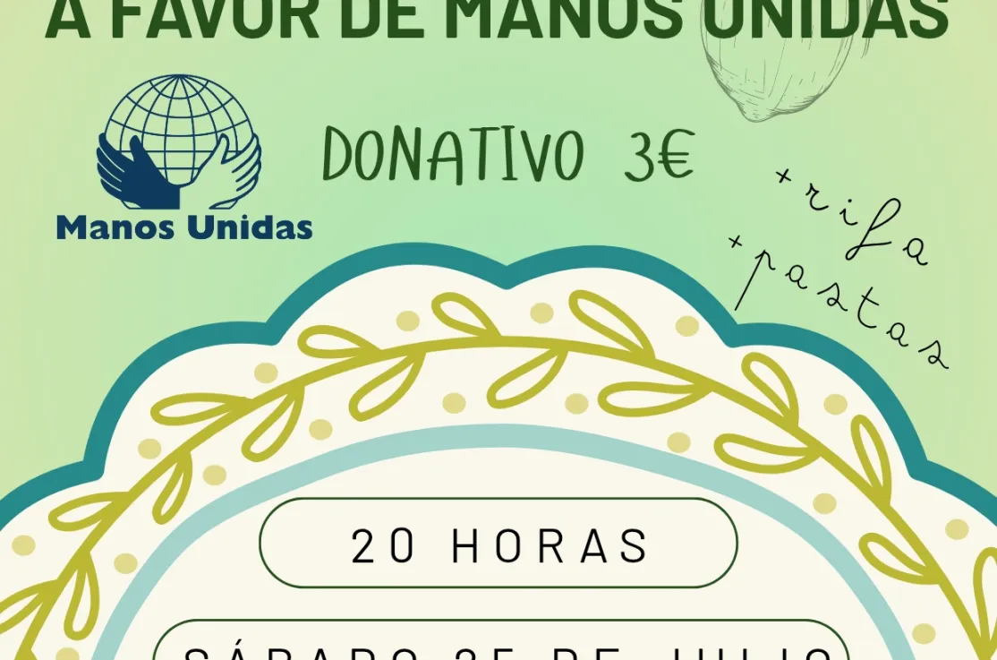 Tarde solidaria a favor de Manos Unidas