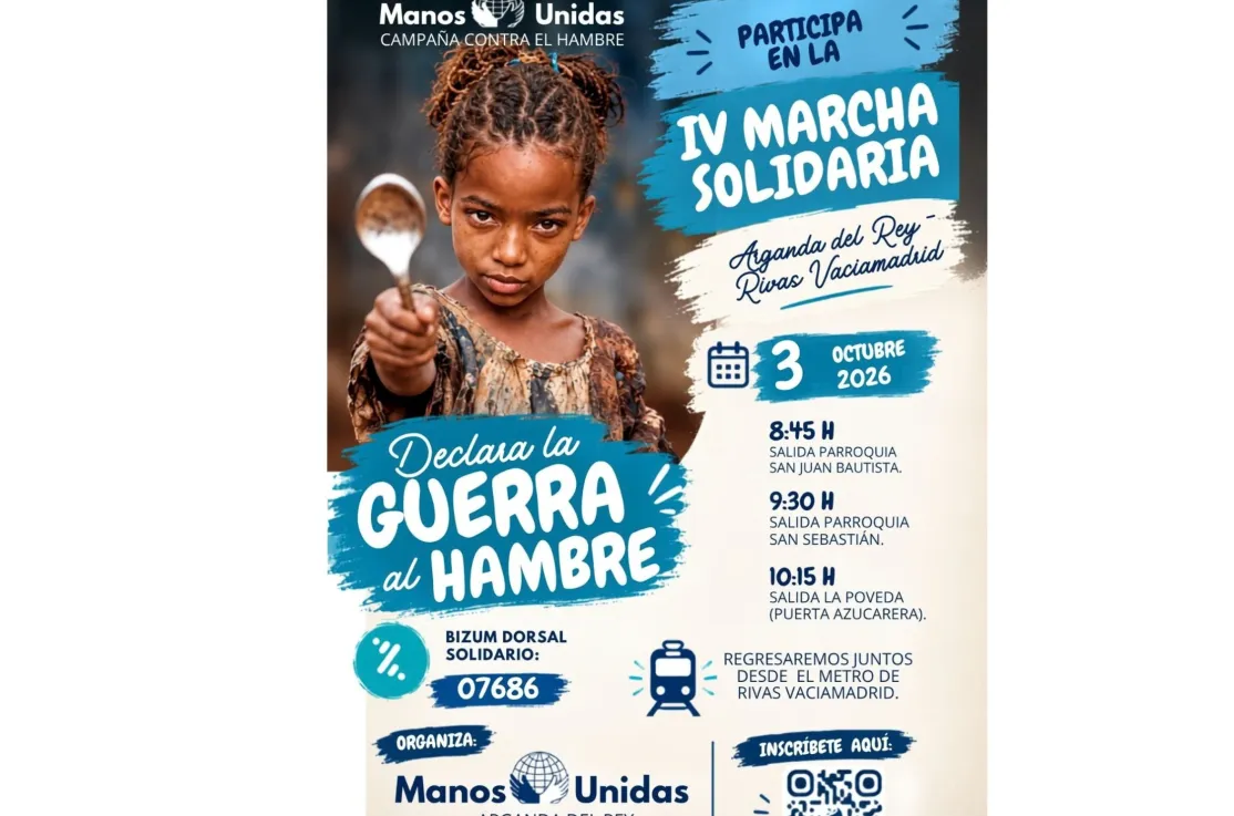 Cartel anunciador IV Marcha Solidaria Arganda del Rey-Rivas