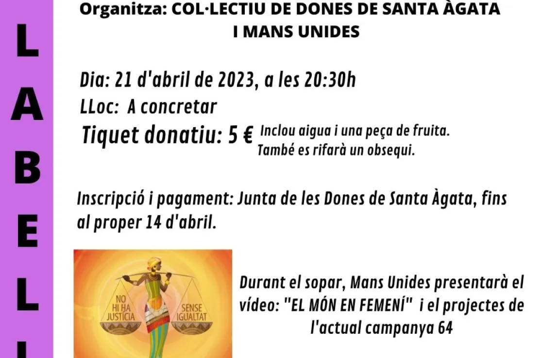 Cena solidaria en Vilabella