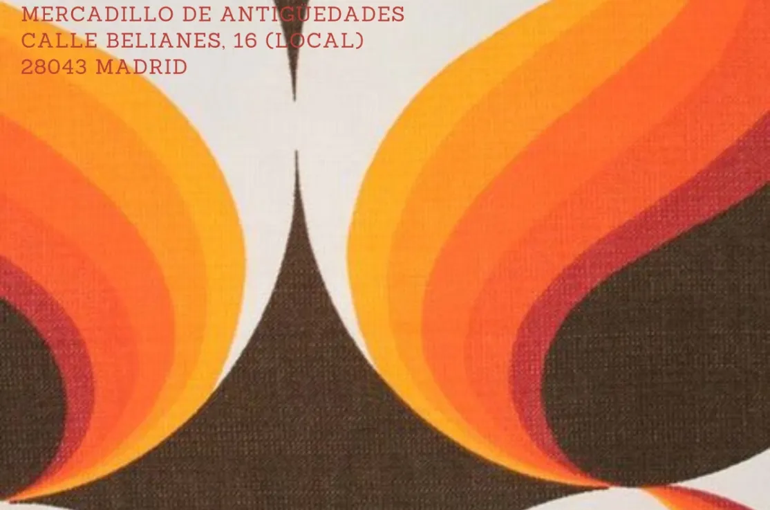 Cartel del mercadillo de antigüedades de La Brocantería de Conarte