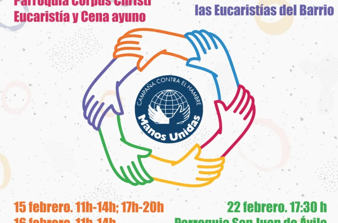 Calendario de actividades del Arciprestazgo de Las Fuentes a beneficio de Manos Unidas