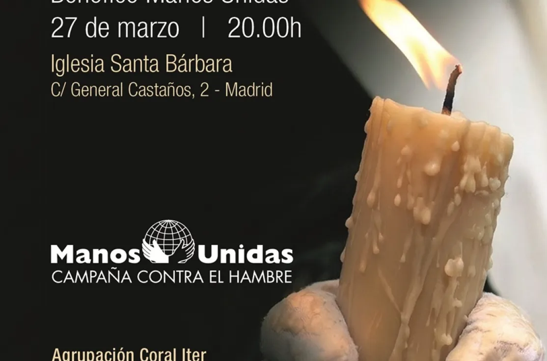 cartel del concierto benéfico "In Memoriam" a beneficio de Manos Unidas