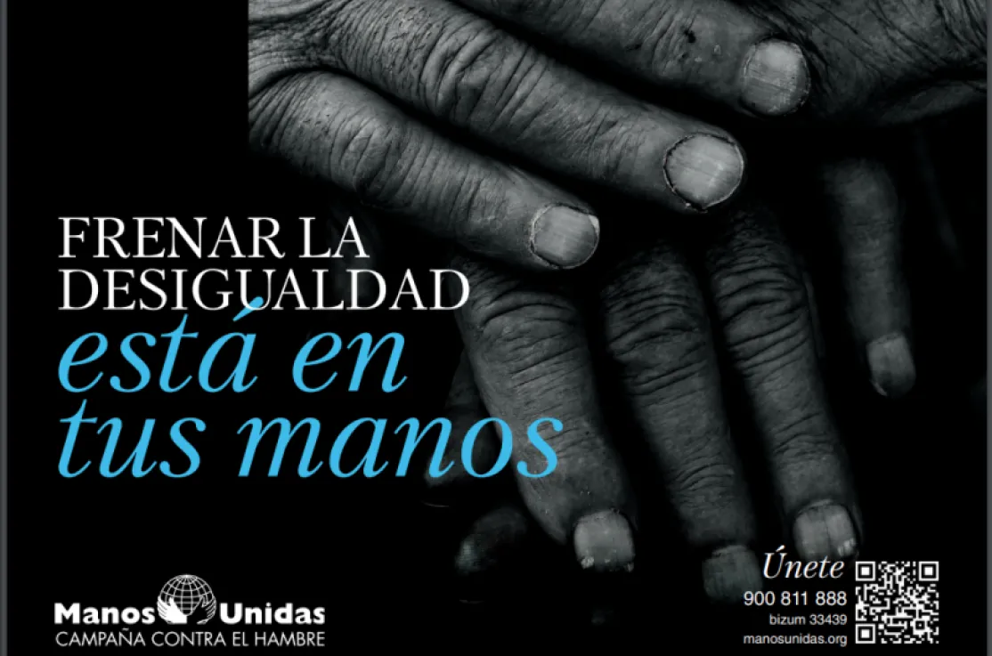 Cartel de la campaña 2023 de Manos Unidas