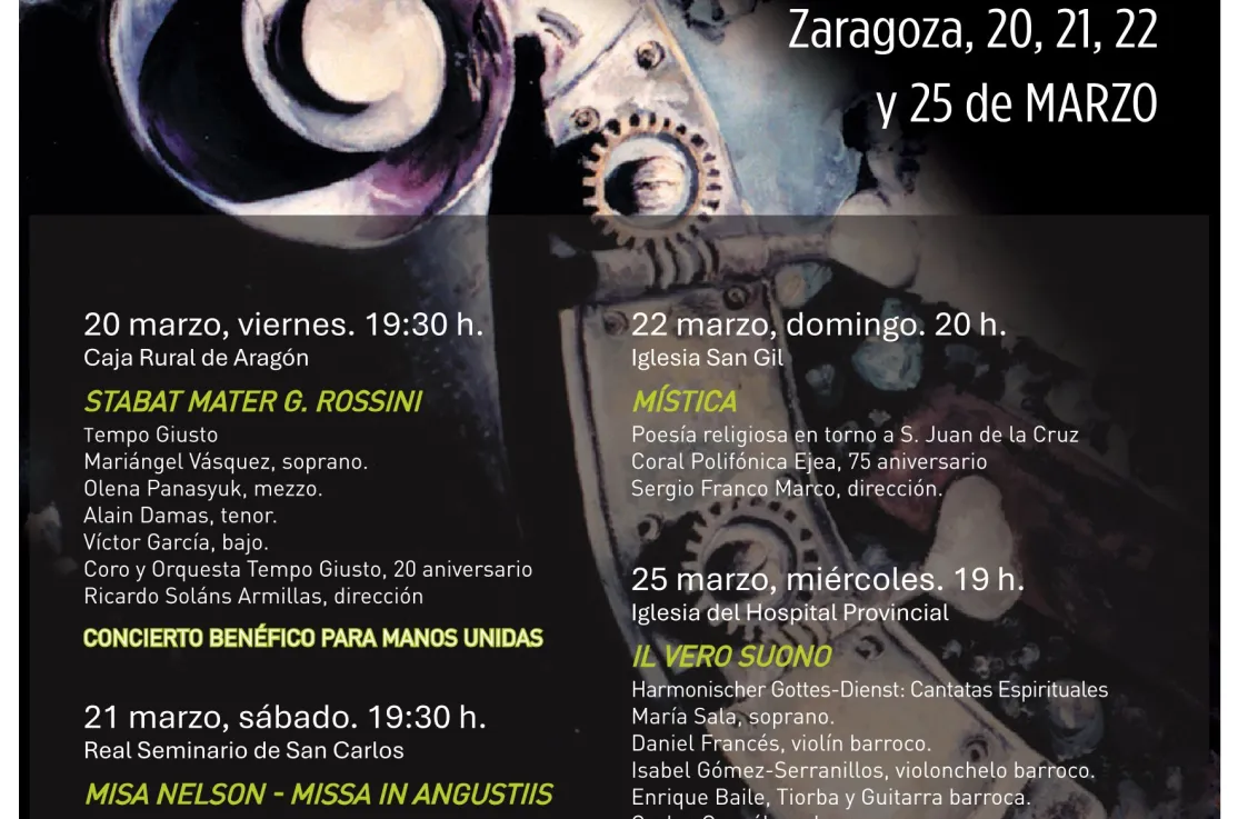Cartel del Ciclo Música Sacra en Zaragoza. 2026