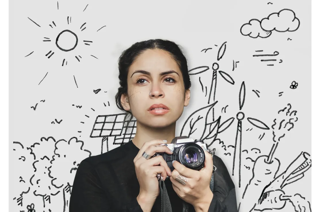 Cartel del concurso "Inspira el cambio a través de tu objetivo #INspireChange"