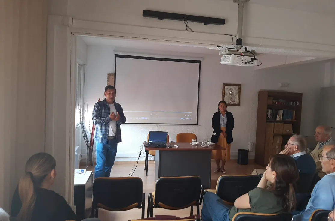 Charla de nuestro socio local IDMA de Perú en Manos Unidas Madrid