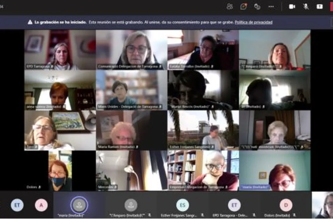 Reunión virtual de voluntarios y voluntarias de Manos Unidas