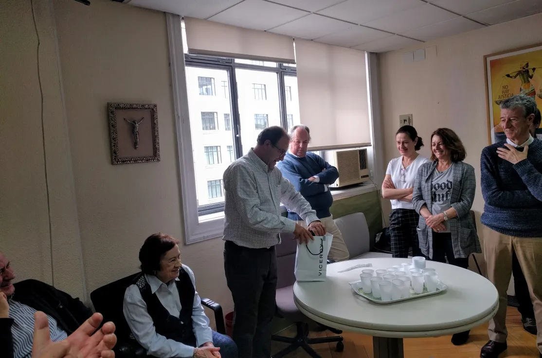 Homenaje a Gregorio por su tarea como Delegado de Manos Unidas Madrid