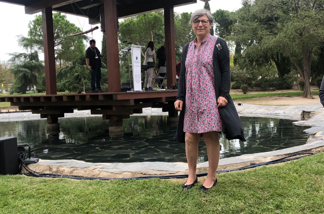 Delegada de Manos Unidas Madrid en el Dia Internacional de la Paz 2023 en Alcobendas