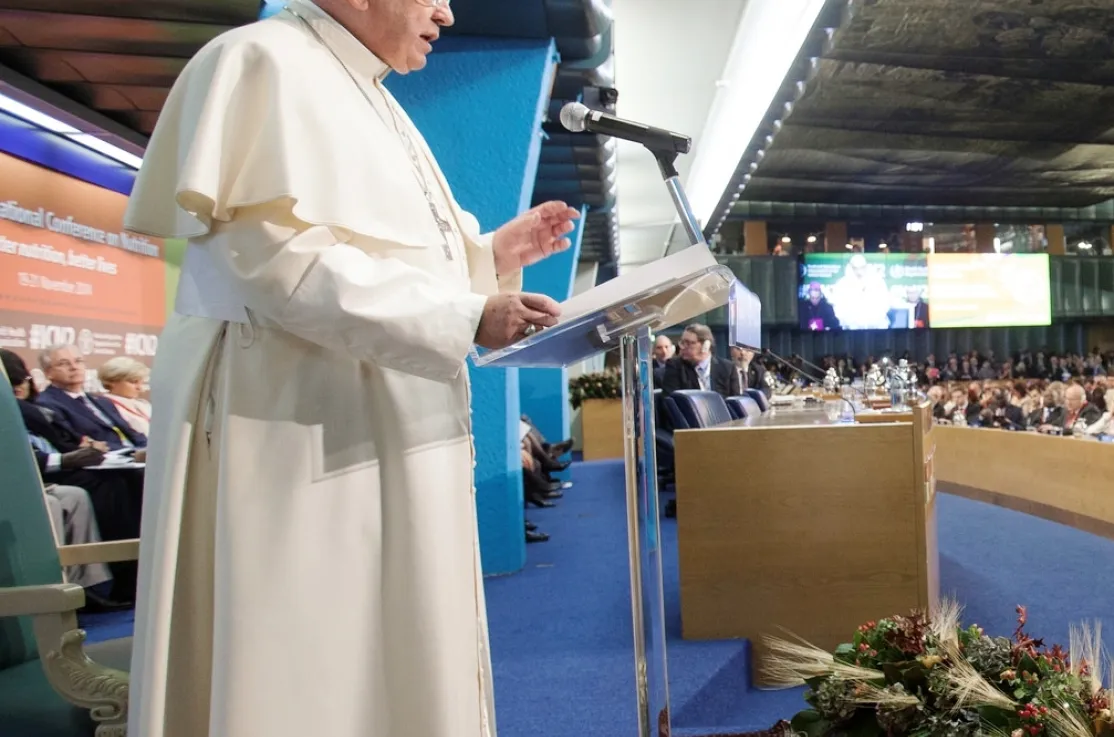 El Papa Francisco en la FAO. Foto:FAO
