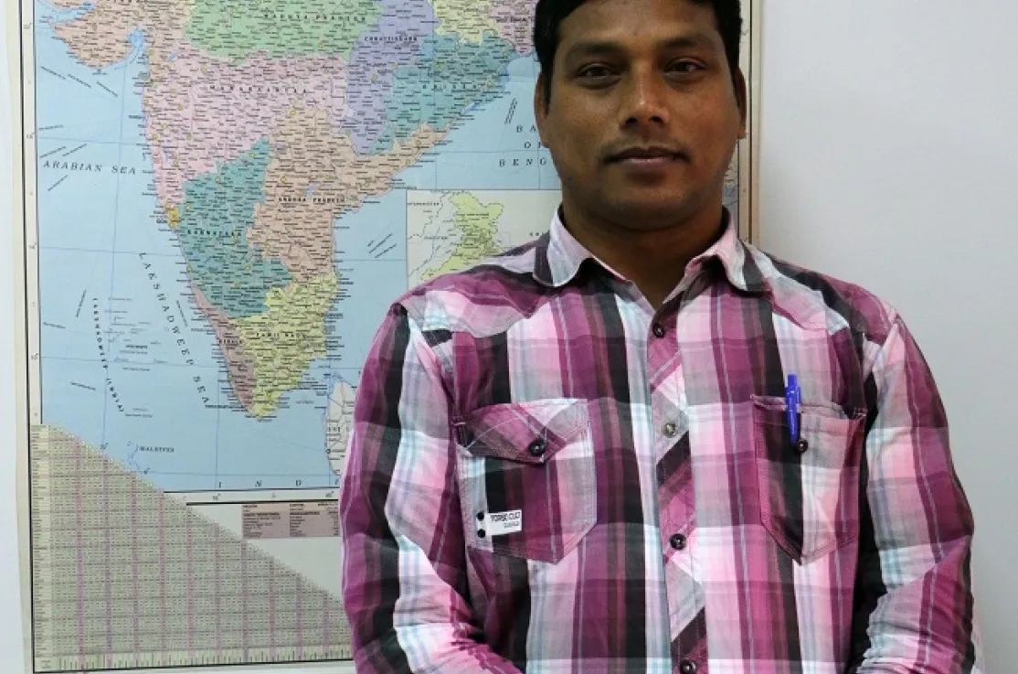 Father Manoj en su visita a Manos Unidas 