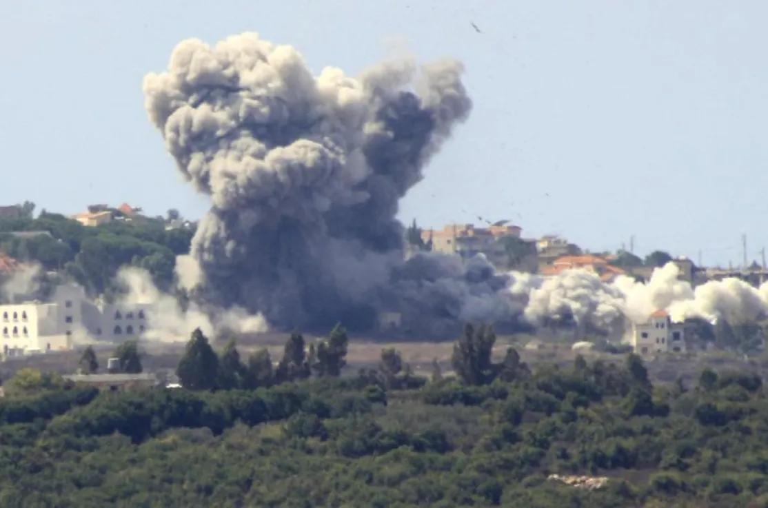 Bombardeo sobre Líbano. Foto: AFP