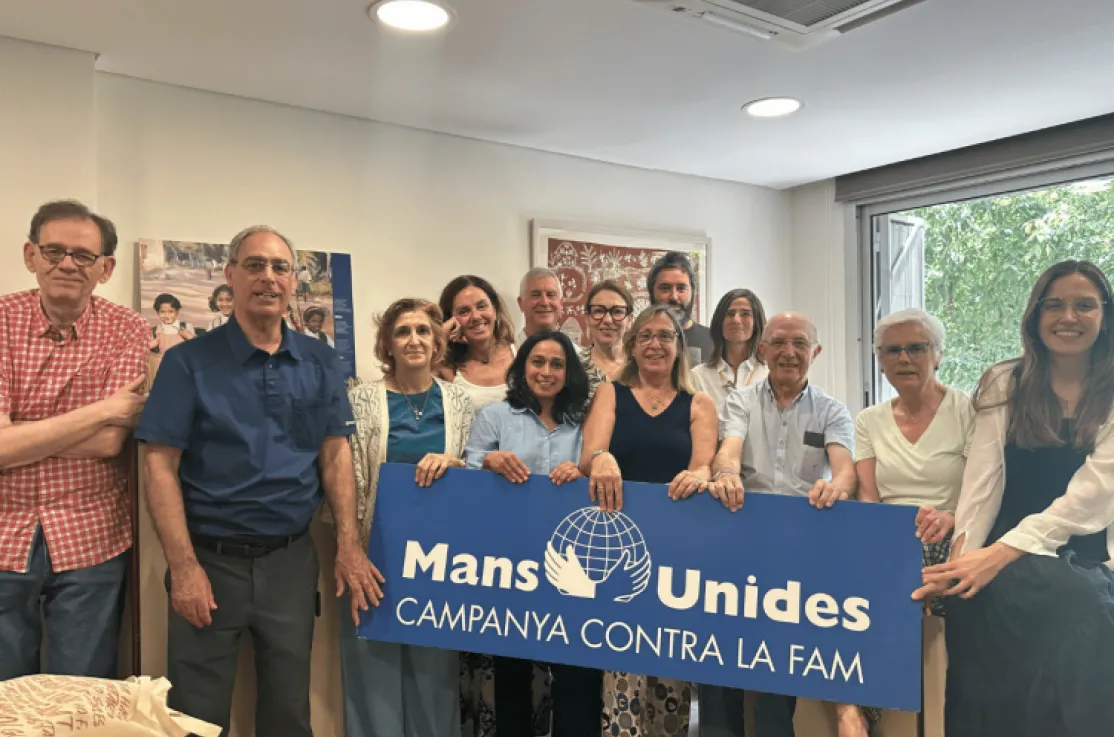 Gran parte del equipo de voluntarios y técnicos de la delegación de Manos Unidas Barcelona.