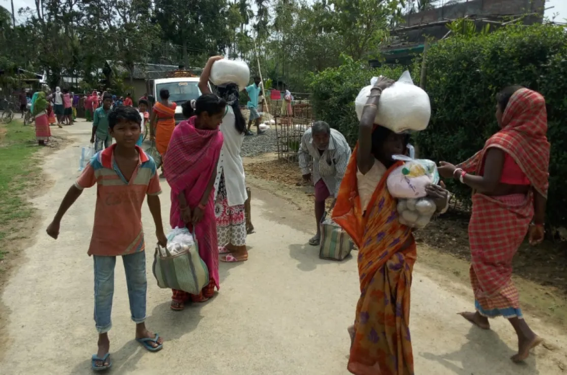 Entrega de ayuda de emergencia en Patna_Foto:Manos Unidas/Jesuitas