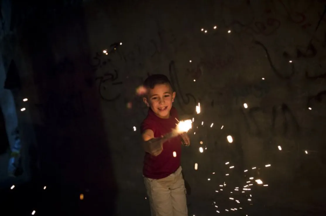 Un niño en el campo de refugiados de Dheisheh. Foto de Javier Carbajal