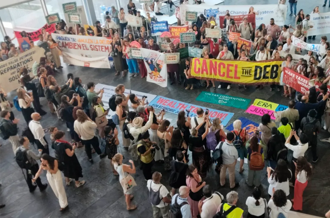 "Basta de palabras: queremos hechos y que el 0,7% en desarrollo sea real". Fotografía: Marta Isabel González