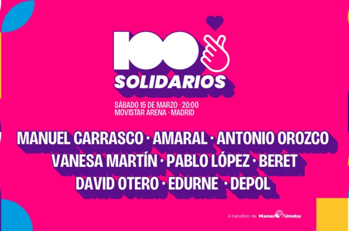 ‘CADENA 100: SOLIDARIOS’ se celebrará el 15 de marzo en el Movistar Arena