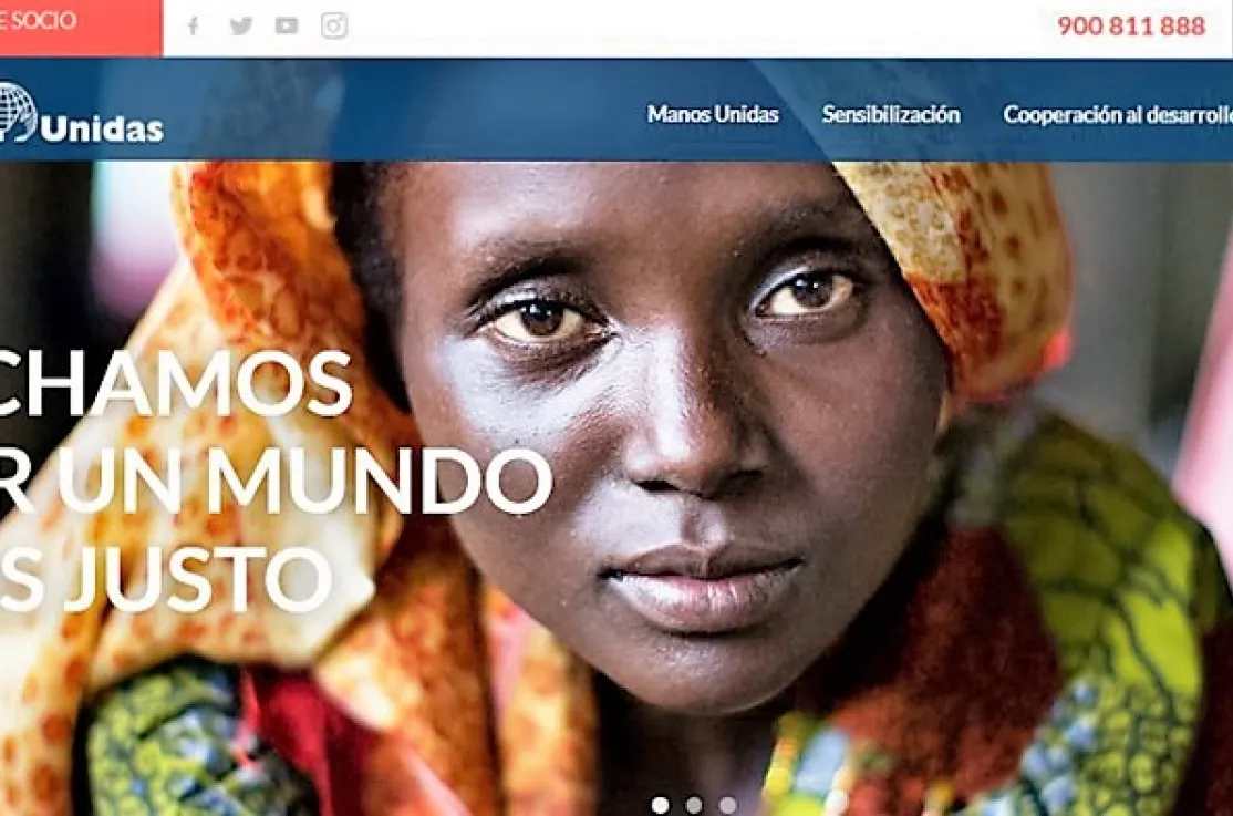 Portada nueva web de Manos Unidas 