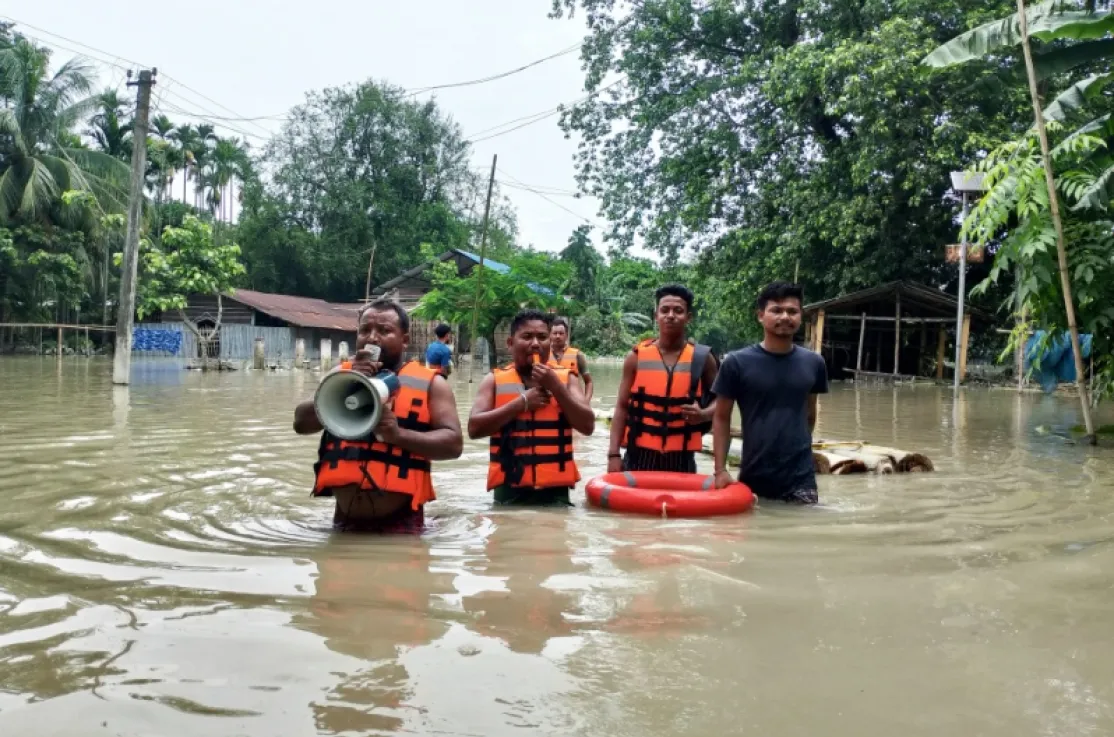 La fuerza de la comunidad de Assam frente a la catástrofe. Fotografía: DRR-GGSS