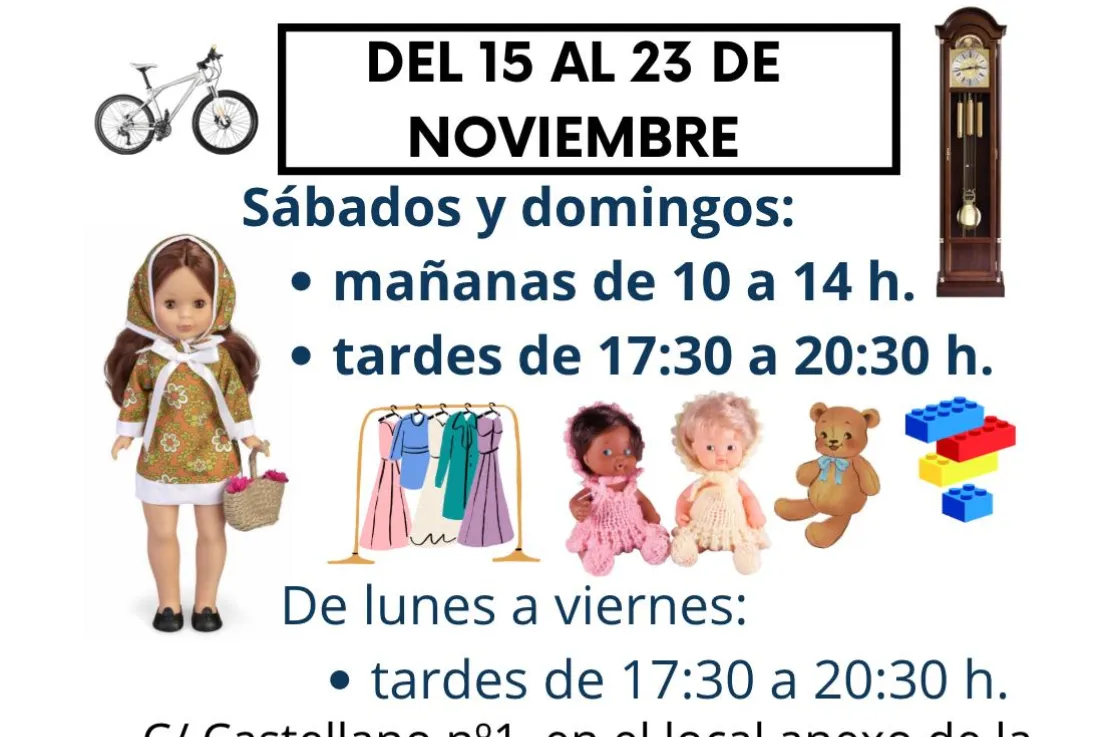 Cartel rastrillo solidario en Basílica - Parroquia de Santa Engracia