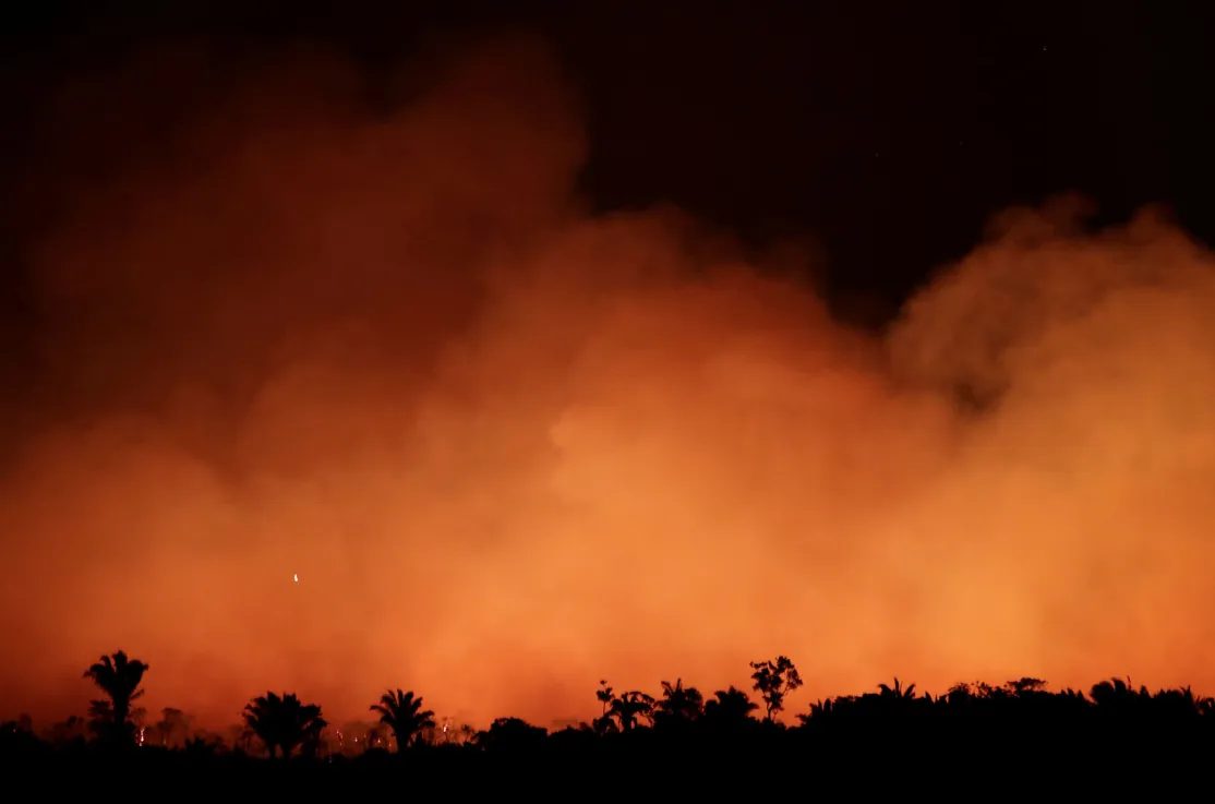 Preocupación ante la oleada de incendios en la Amazonía. Foto: REUTERS