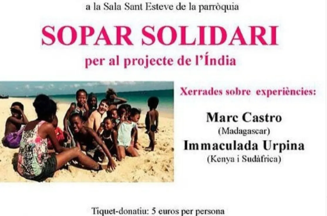 Cena solidaria en La Garriga