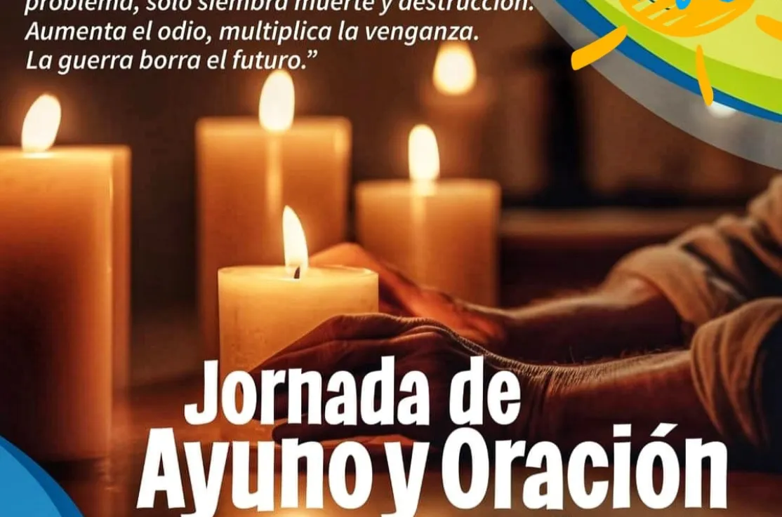 Cartel de la Jornada de Ayuno y Oración por la Paz convocada por el Papa Francisco
