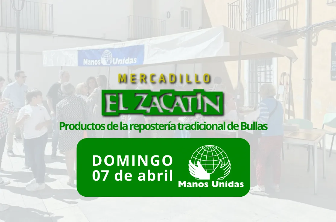 Mercadillo Solidario en Bullas, Manos Unidas
