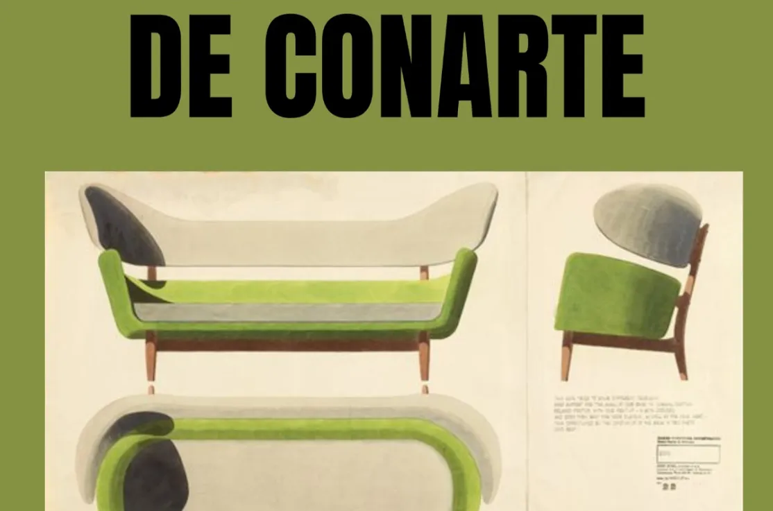 Cartel del mercadillo de antigüedades de La Brocantería de Conarte