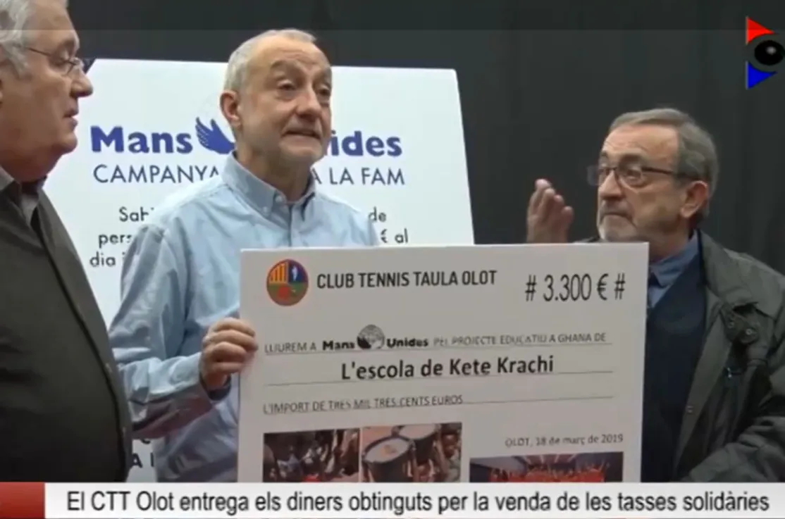 El CTT Olot hace entrega a Manos Unidas de 3.300 euros 