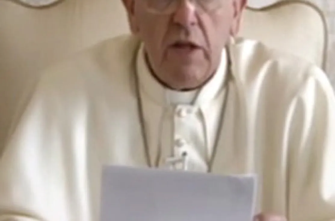 Imagen del Papa Francisco en el video de lanzamiento de la campaña