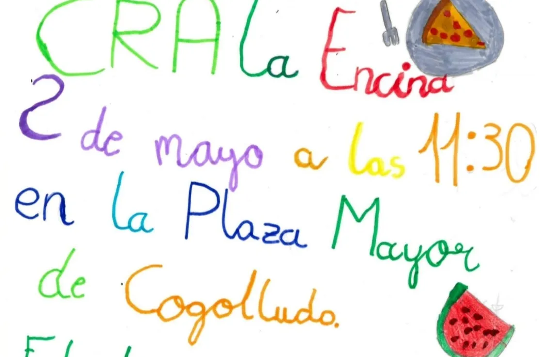 Cartel realizado por alumnos del CRA  "La Encina"