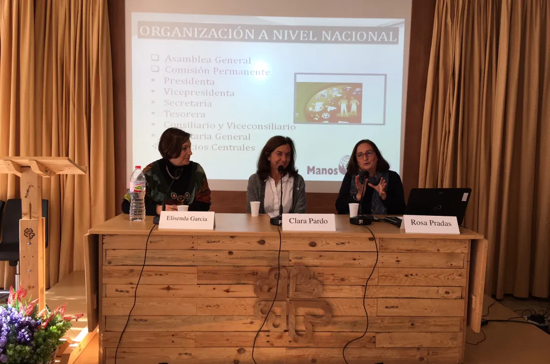 La presidenta nacional, Clara Pardo, en la Jornada de la delegación diocesana de Terrassa