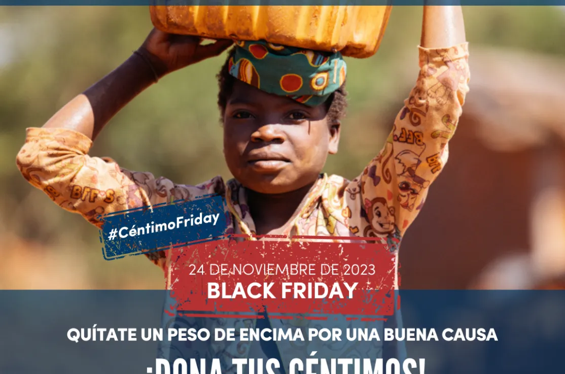  Manos Unidas vuelve a transformar el Black Friday en un acto solidario. Cartel del Céntimo Solidario 2023. 