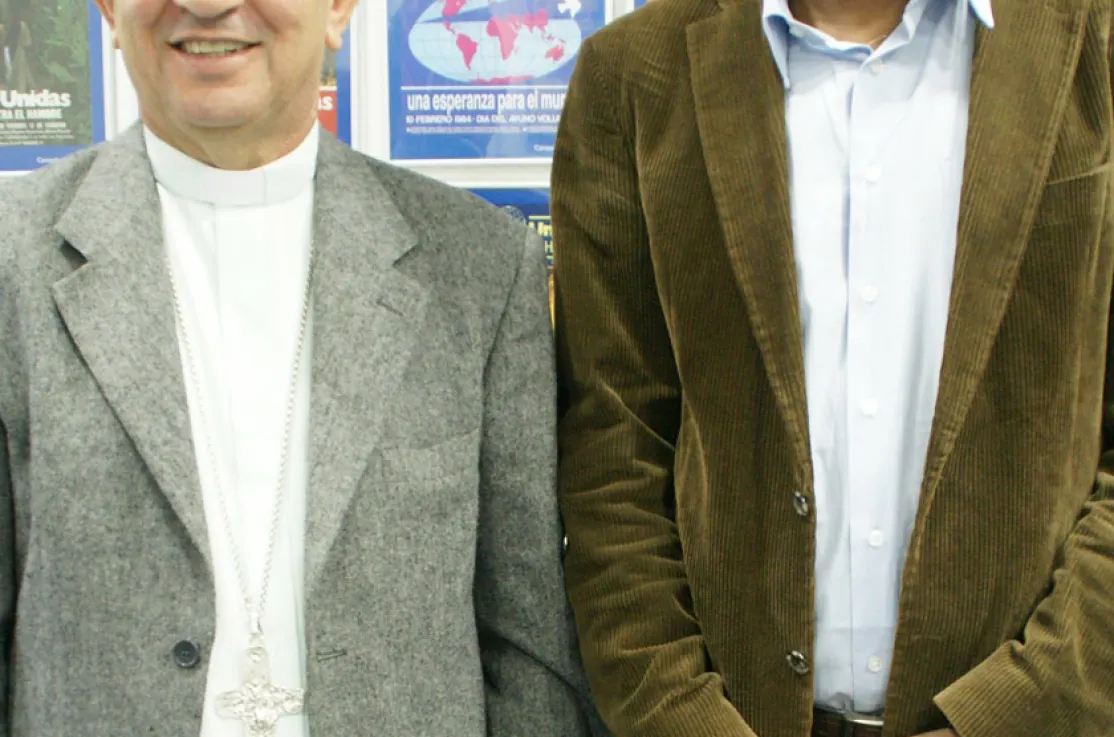 Dom Joao Costa y Luiz Claudio Lopes da Silva de CARITAS BRASIL-Foto Irene-Hdez-Sanjuan-ManosUnidas