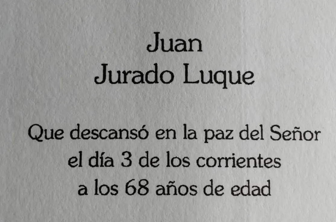 Descansa en paz, Juan Jurado