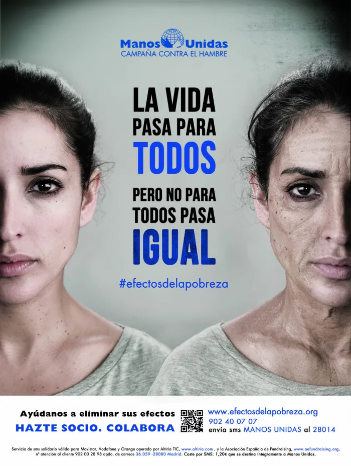 Cartel de la campaña "Efectos de la Pobreza" (2013/14)