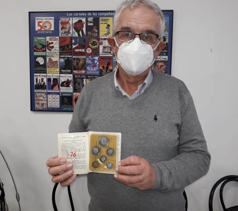 Donativo anónimo de un coleccionista para la campaña "Tus pesetas pueden salvar vidas" de Manos Unidas Valencia.