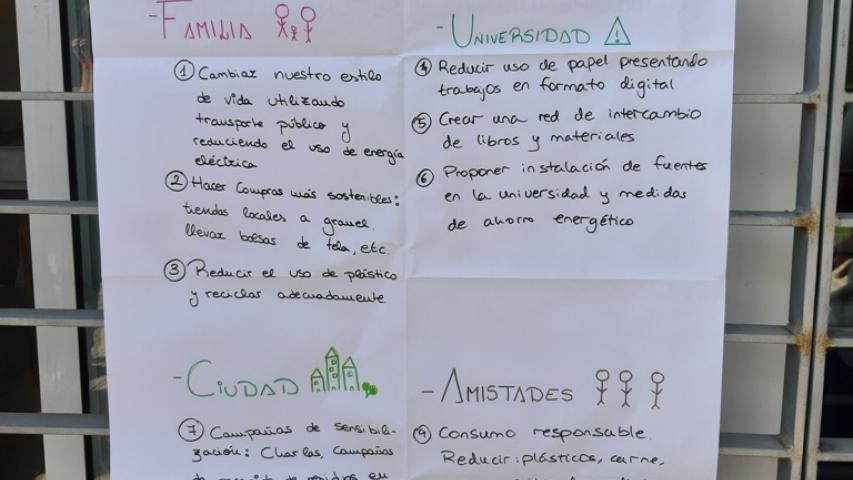 Y aquí está  de puño y letra el Decálogo de las jornadas de Manos Unidas Valencia.