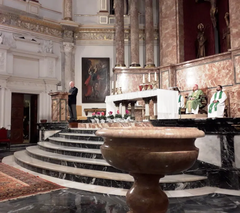 Iglesia de San Martín y San Antonio, lugar de celebración de la Eucaristía antes de la Asamblea.