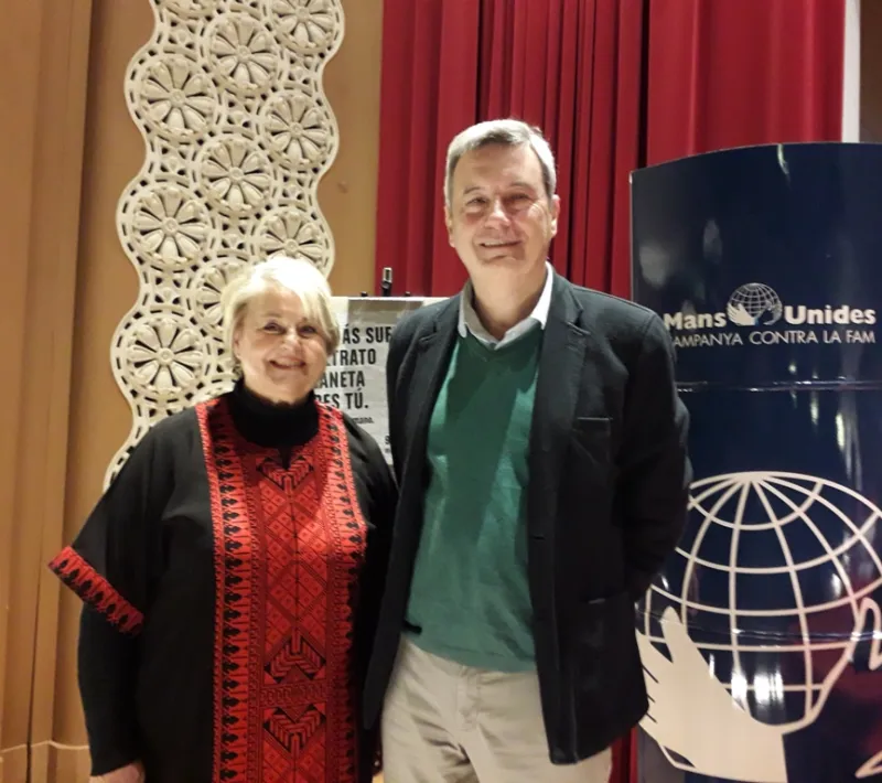 Ana Ruiz Ruiz y Rafael Ripoll al terminar la Asamblea.
