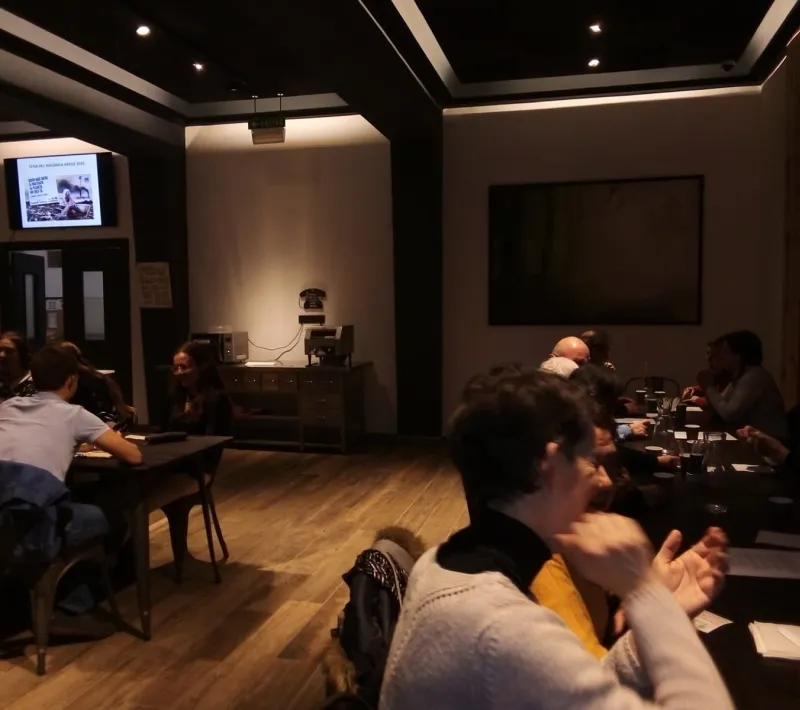 Cena del hambre en el Colegio Mayor Roncesvalles de Pamplona