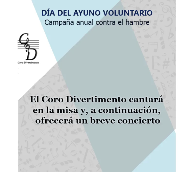 El Coro Divertimento actuará el proximo viernes con motivo del día del ayuno voluntario de Mano Unidas