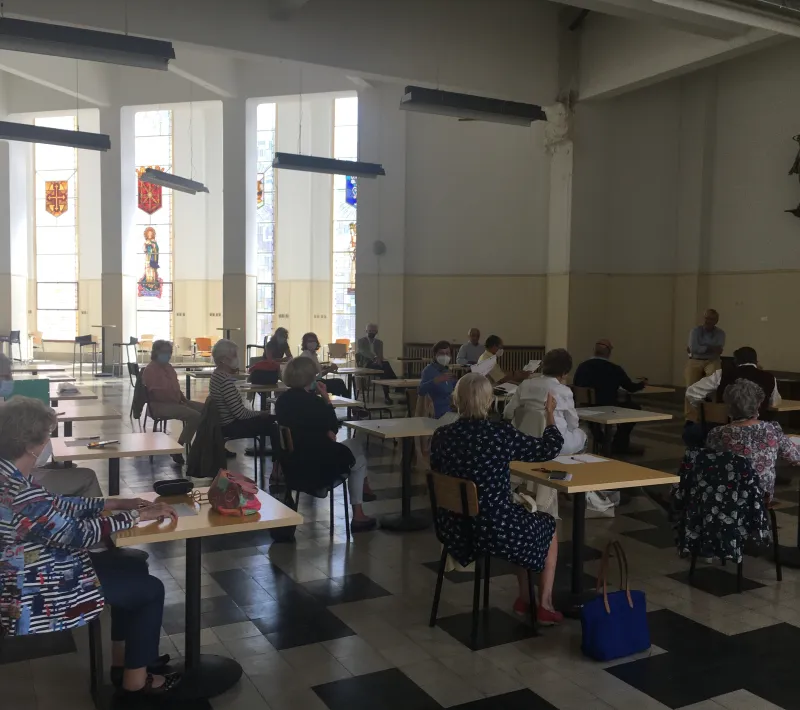 Presentación de nuevos voluntarios en la delegación de Pamplona de Manos Unidas