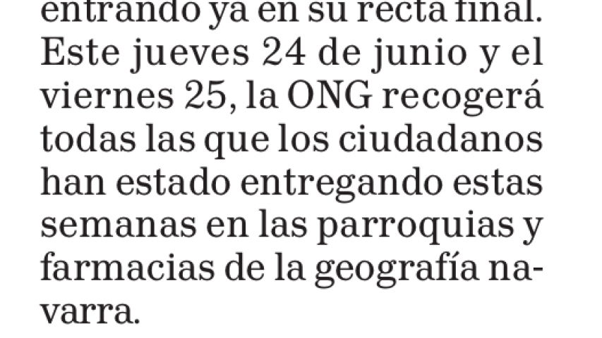Ultimos días de recogida de pesetas en la Campaña de la Peseta Solidaria de Manos Unidas