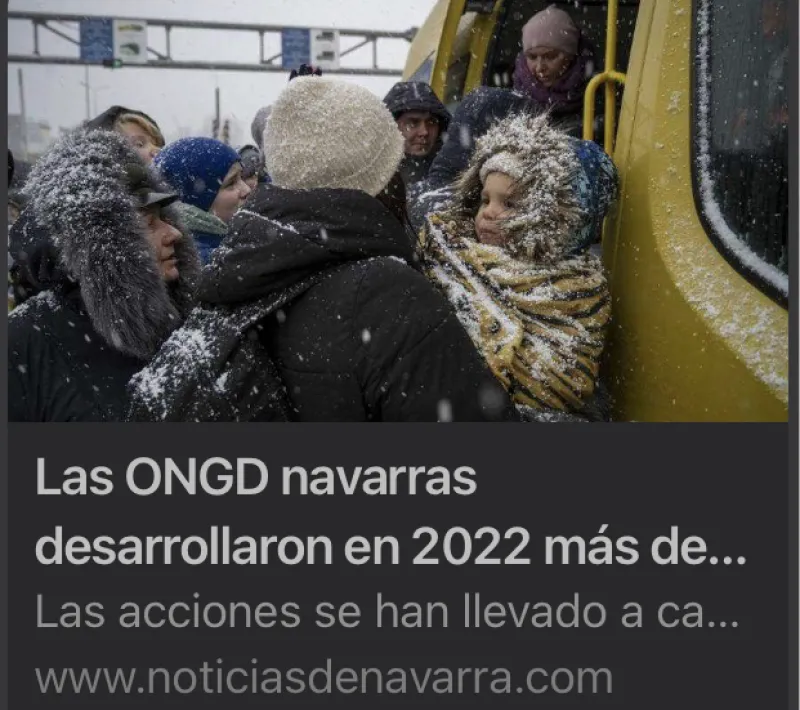 Diario de Noticias recoge los proyectos desarrollados en 2022 por las ONGD de Navarra