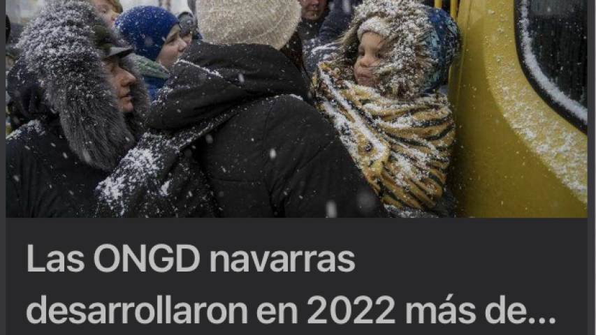 Diario de Noticias recoge los proyectos desarrollados en 2022 por las ONGD de Navarra
