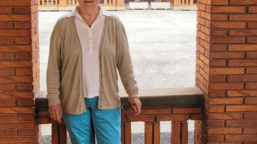 Amparo Castiella en el Seminario de Pamplona, sede de Manos Unidas