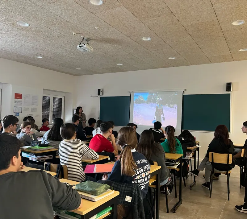 Clara Pardo en el Colegio Liceo Monjardin