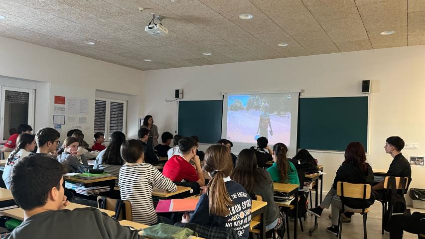 Clara Pardo en el Colegio Liceo Monjardin